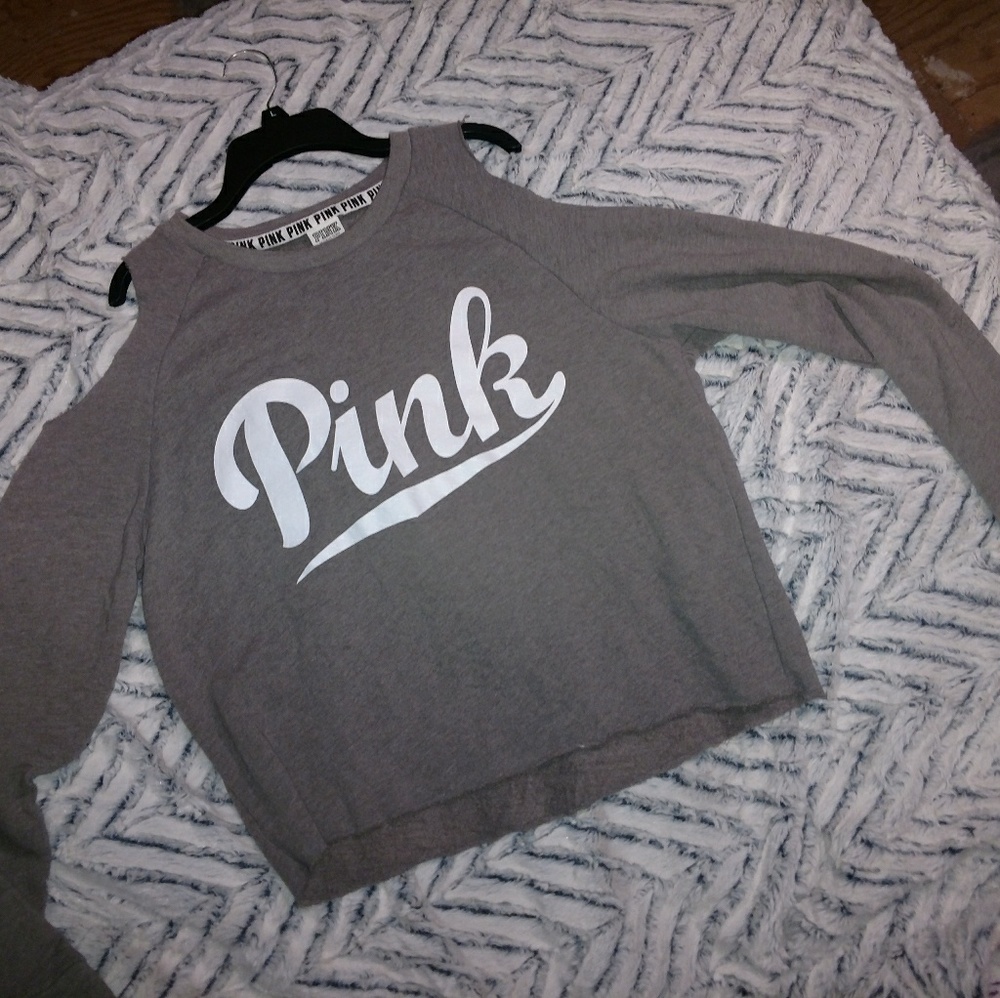 Pink VS Cold Shoulder Top.